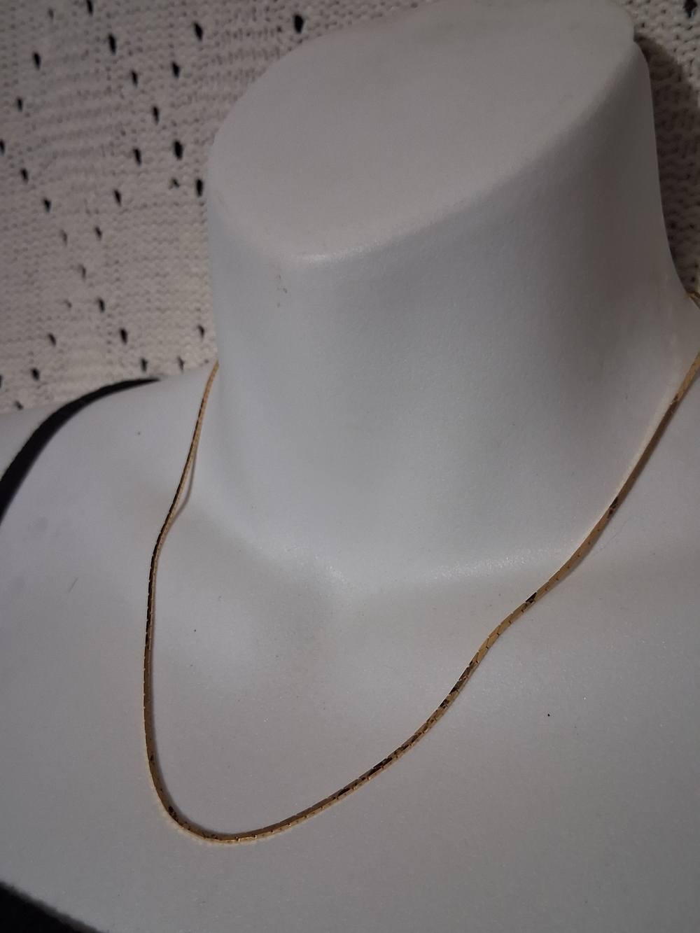 Gold Tone Flat Herringbone Necklace - Women Jewelry